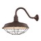 Recesso Lighting by Dolan Designs Bronze Gooseneck Barn Light with 16-Inch Caged Shade BL-ARMC-BZ/SH16-BZ/CG16-BZ
