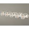 Design Classics Lighting Transitional 5-Light Bathroom Light with Clear Glass in Satin Nickel 1205-09 GL1034-CLR
