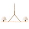 Visual Comfort Signature Collection Ian K. Fowler Cesta Linear Chandelier in Gilded Iron by Visual Comfort Signature S5405GIL