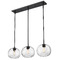 Z-Lite Z-Lite Chloe Matte Black Multi-Light Pendant with Globe Shade 490P10-3L-MB