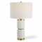 Uttermost Lighting 26-Inch Table Lamp in Gloss White & Gold by Uttermost Lighting W26113-1