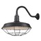 Recesso Lighting by Dolan Designs Black Gooseneck Barn Light with 18-Inch Caged Shade BL-ARMC-BLK/SH18-BK/CG18-BLK