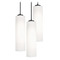 AFX Lighting Afx Lighting Leo Black Multi-Light Pendant with Cylindrical Shade LEOP0412MBBKRND3