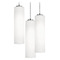 AFX Lighting Afx Lighting Leo Satin Nickel Multi-Light Pendant with Cylindrical Shade LEOP0412MBSNRND3