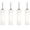 AFX Lighting Afx Lighting Leo Black Multi-Light Pendant with Cylindrical Shade LEOP0412MBBKLNR4