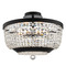 Allegri Lighting Allegri Crystal Terzo Matte Black & Polished Chrome Semi-Flushmount Light 037345-052-FR001