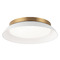 Matteo Lighting Matteo Lighting Finley Matte White & Aged Gold Brass LED Flushmount Light M12515MWAG