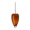 Besa Lighting Modern Pendant Light Amber Glass Bronze by Besa Lighting 1JT-412518-BR
