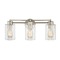 Design Classics Lighting Salida 20-Inch Vanity Light in Satin Nickel with Seeded Cylinder Glass 703-09 GL1041C