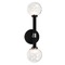 Matteo Lighting Stellar Black & Chrome Sconce by Matteo Lighting W75302BKCL