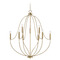 HomePlace by Capital Lighting Madison 32.5-Inch Wide Chandelier in Aged Brass by HomePlace Lighting 447091AD