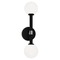 Matteo Lighting Stellar Black & Chrome Sconce by Matteo Lighting W75302BKOP