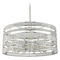 Allegri Lighting Allegri Crystal Strato Polished Silver Pendant Light with Drum Shade 037056-014-FR001