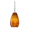 Besa Lighting Modern Pendant Light Amber Glass Bronze by Besa Lighting 1JT-412618-BR