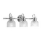 Progress Lighting Archie Double Prismatic Glass in Chrome by Progress Lighting P2992-15