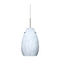 Besa Lighting Modern Pendant Light White Glass Satin Nickel by Besa Lighting 1JT-412619-SN