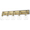 Z-Lite Kraken Matte Black & Olde Brass Bathroom Light by Z-Lite 466-5V-MB-OBR