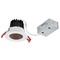 Recesso Lighting by Dolan Designs 2'' LED Canless 8W White/Bronze Recessed Downlight 2700K 38Deg IC Rated By Recesso RL02-08W38-27-W/BZ SMOOTH TRM