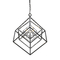 Z-Lite Euclid Chrome & Matte Black Pendant by Z-Lite 457-3CH-MB