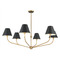 Crystorama Lighting Xavier 6-Light Chandelier in Gold & Black by Crystorama Lighting XAV-B9319-VG-MK