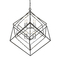 Z-Lite Euclid Chrome & Matte Black Pendant by Z-Lite 457-10CH-MB