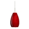 Besa Lighting Modern Pendant Light Red Glass Satin Nickel by Besa Lighting 1JT-4126MA-SN