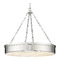 Z-Lite Z-Lite Anders Polished Nickel LED Pendant Light with Drum Shade 1944P33-PN-LED