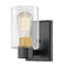 Design Classics Lighting Vashon Wall Sconce in Matte Black & Satin Brass by Design Classics 2101-07 SB GL1041C