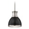 Design Classics Lighting Industrial Mini-Pendant Black and Satin Nickel 7.38-Inch Wide 1761-09 SH1775-07 R1775-09