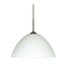Besa Lighting Modern Pendant Light White Glass Bronze by Besa Lighting 1JT-420107-BR