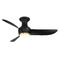 Modern Forms by WAC Lighting Modern Forms Corona Soft Brass & Matte Black LED Ceiling Fan with Light FH-W2203-44L-SB/MB