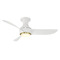 Modern Forms by WAC Lighting Modern Forms Corona Soft Brass & Matte White LED Ceiling Fan with Light FH-W2203-44L-SB/MW
