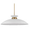 Nuvo Lighting Perkins Large Pendant in Matte White & Brass by Nuvo Lighting 60-7465