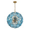 Crystorama Lighting Esme 9-Light Pendant in Aged Brass & Blue by Crystorama Lighting ESM-4006-AG-BL