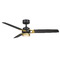 Fanimation Fans Fanimation Fans Amped Black with Brushed Satin Brass LED Ceiling Fan with Light FP7634BLBS