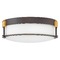 Hinkley Colbin 16.50-Inch Oil Rubbed Bronze & Heritage Brass Flush Mount by Hinkley Lighting 3233OZ