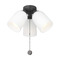 Visual Comfort Fan Collection Visual Comfort Fan Collection Emile Midnight Black LED Fan Light Kit MC267MBK