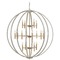 Hinkley Euclid 16-Light Cement Gray & Heirloom Brass Chandelier by Hinkley Lighting 3464CG