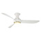 Modern Forms by WAC Lighting Modern Forms Corona Soft Brass & Matte White LED Ceiling Fan with Light FH-W2203-52L35SBMW
