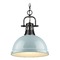 Golden Lighting Duncan Large Pendant in Black & Seafoam by Golden Lighting 3602-LBLK-SF