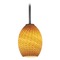 Access Lighting Modern Mini Pendant with Amber Glass by Access Lighting 28023-1R-ORB/AMBFB