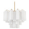 Crystorama Lighting Crystorama Lighting Addis Aged Brass Chandelier ADD-306-AG-WH