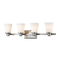 Z-Lite Kayla Brushed Nickel Bathroom Light by Z-Lite 7001-4V-BN