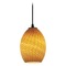 Access Lighting Modern Mini Pendant with Amber Glass by Access Lighting 28023-1C-ORB/AMBFB
