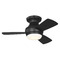 Visual Comfort Fan Collection Visual Comfort Fan Collection Ikon 32 Hugger LED Midnight Black LED Ceiling Fan with Light 3IKHR32MBKD