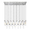 Z-Lite Z-Lite Beau Brushed Nickel Multi-Light Pendant with Cylindrical Shade 740P-23L-BN