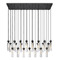 Z-Lite Z-Lite Beau Matte Black Multi-Light Pendant with Cylindrical Shade 740P-23L-MB