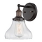 Nuvo Lighting Sconce Wall Light with Clear Glass in Rustic Bronze by Nuvo Lighting 60/5513