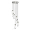 Z-Lite Z-Lite Arden Brushed Nickel Multi-Light Pendant with Oblong Shade 651P-7R-BN