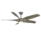 Modern Forms by WAC Lighting Zyphyr 5 62-Inch 4CCT LED Smart Fan in Graphite & Wood by Modern Forms FR-W2401-62L-GH/WW